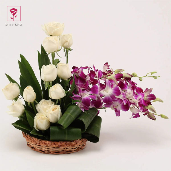 انتخاب گل برای سبد گل ترحیم لاکچری: گل ارکیده