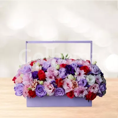 باکس چوبی لیسیانتوس رز بنفش