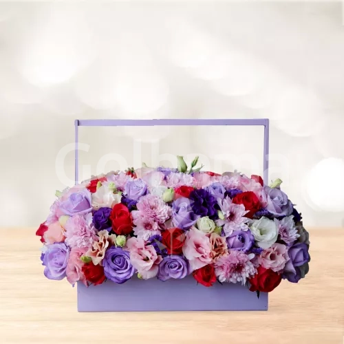 باکس چوبی لیسیانتوس رز بنفش