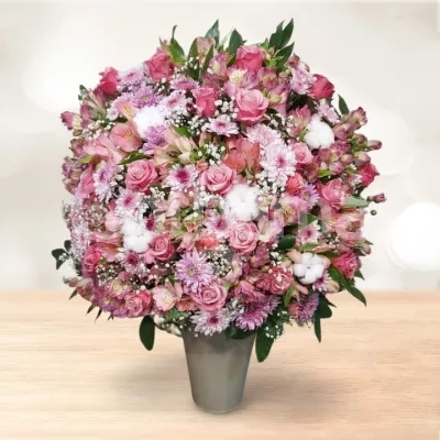 باکس گل بزرگ رز آلستر صورتی