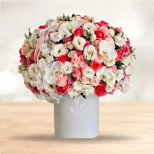 باکس گل ترکیبی رز ارکیده