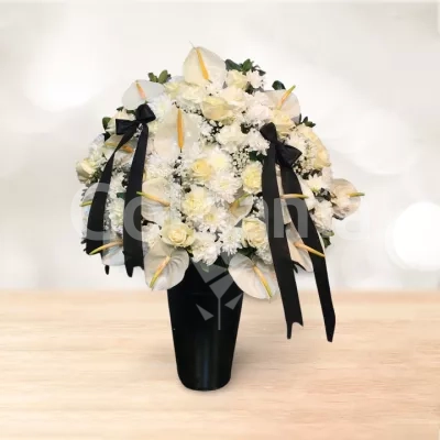 باکس گل تسلیت استوانه ای