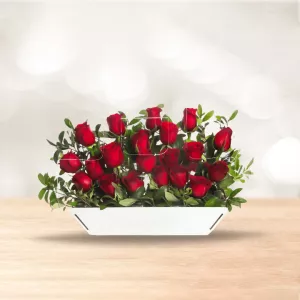 باکس گل رز قرمز پلکسی مدل کیف