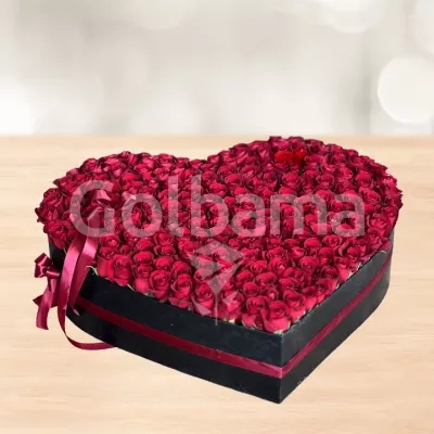 باکس گل قلبی بزرگ