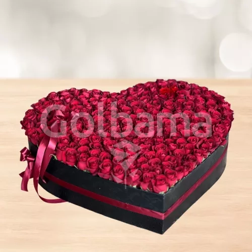 باکس گل قلبی بزرگ