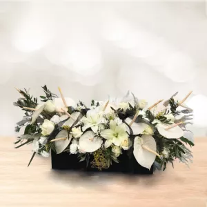 باکس گل مستطیلی آنتوریوم لیلیوم رز