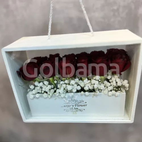 باکس گل چوبی 12 شاخه