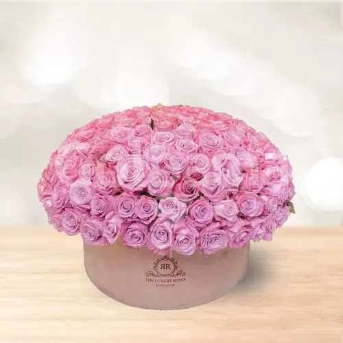 باکس گل گرد بزرگ صورتی