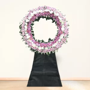 تاج گل تسلیت دایره ای داوودی