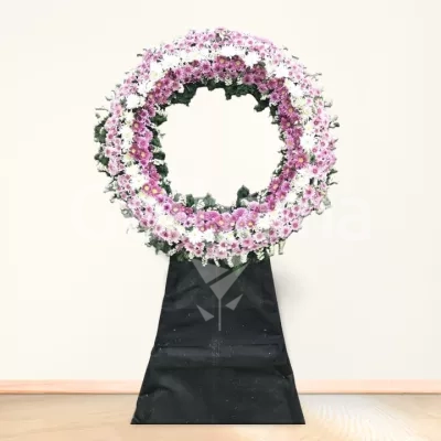 تاج گل تسلیت دایره ای داوودی