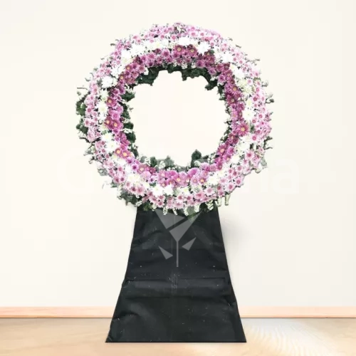 تاج گل تسلیت دایره ای داوودی