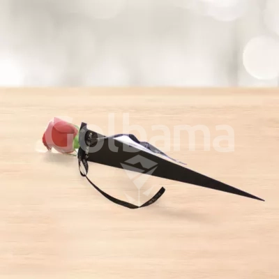 باکس گل تک شاخه هرمی