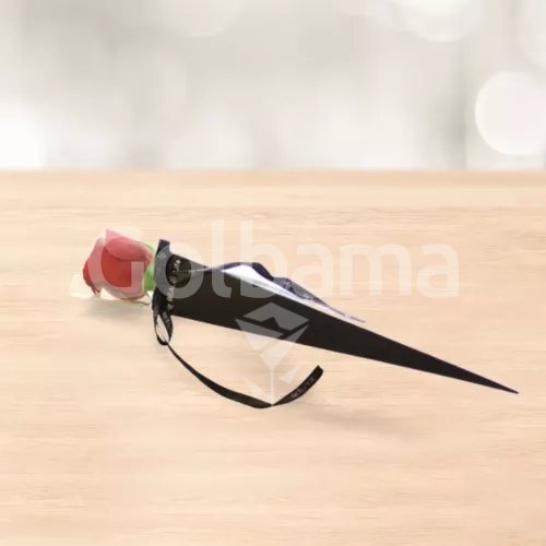 باکس گل تک شاخه هرمی