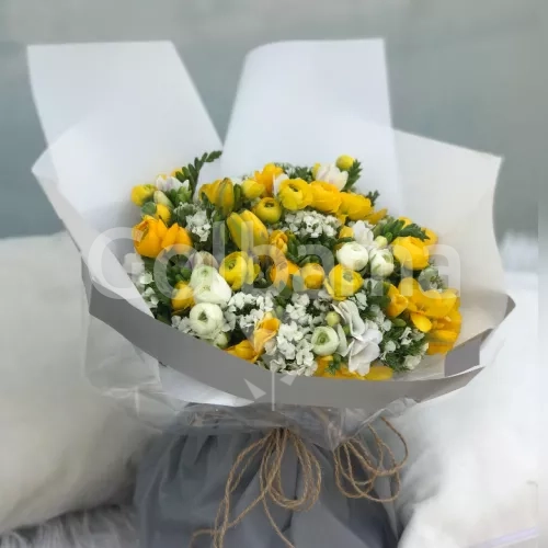 دسته گل آنمون قلمپور رنگی