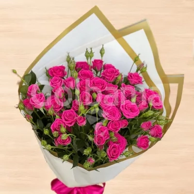 دسته گل رز مینیاتوری سرخابی