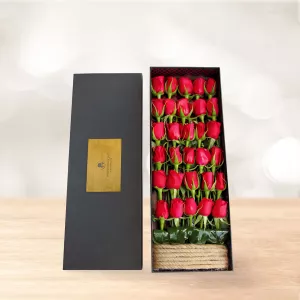 باکس گل رز هلندی مستطیلی بزرگ