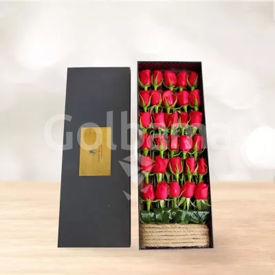 باکس گل رز هلندی مستطیلی بزرگ