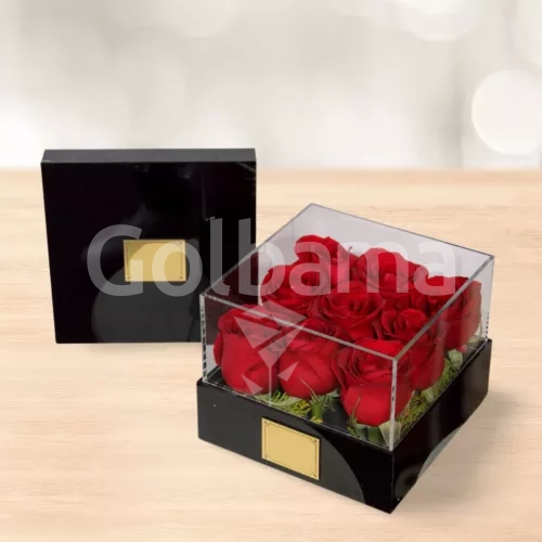 باکس گل رز پلکسی کوچک