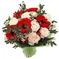 دسته گل رز گلبهی 20 شاخه