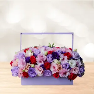 باکس چوبی لیسیانتوس رز بنفش