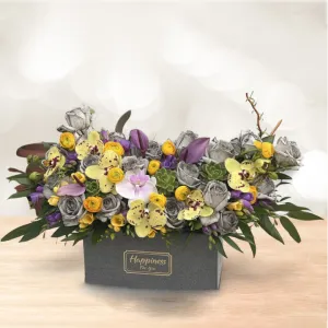 باکس گل رنگی ارکیده رز