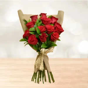 دسته گل 15 شاخه رز