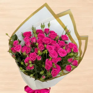 دسته گل رز مینیاتوری سرخابی