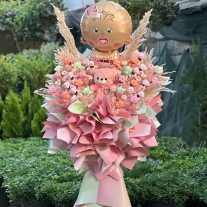 دسته گل عروسکی بادکنکی ایستاده بزرگ
